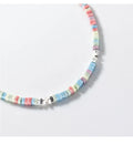 925 Sterling Silver Punk Colorful Square Chain Bracelet Rainbow Color Chain Link Platinum Plated For Women Fine Jewelry