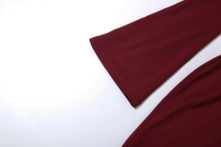 Sexy Maxi Dress Women Shoulder Padded Zip Wrapped Bandage Long Sleeve Slit Elegant Solid Office Simple Skinny Bodycon