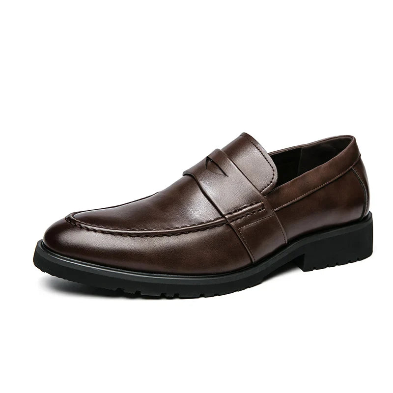 Mens Casual Leather Breathable Business Designer Brand Office Loafers Formal Classic Smile Footwear Dress Shoes for Men Flats 48