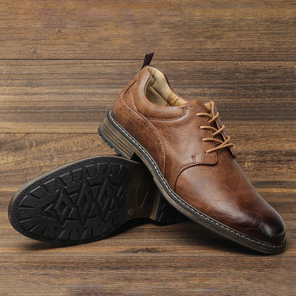 40-46 Size Men's Casual Leather Shoes Comfortable Fashion Brand 2025 Trendy Footwear