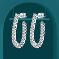 2.2mm Full Moissanite Hoop Earrings S925 Sterling Silver Sparkling Diamond Stud Earring With Certificate Original Fine Jewelry