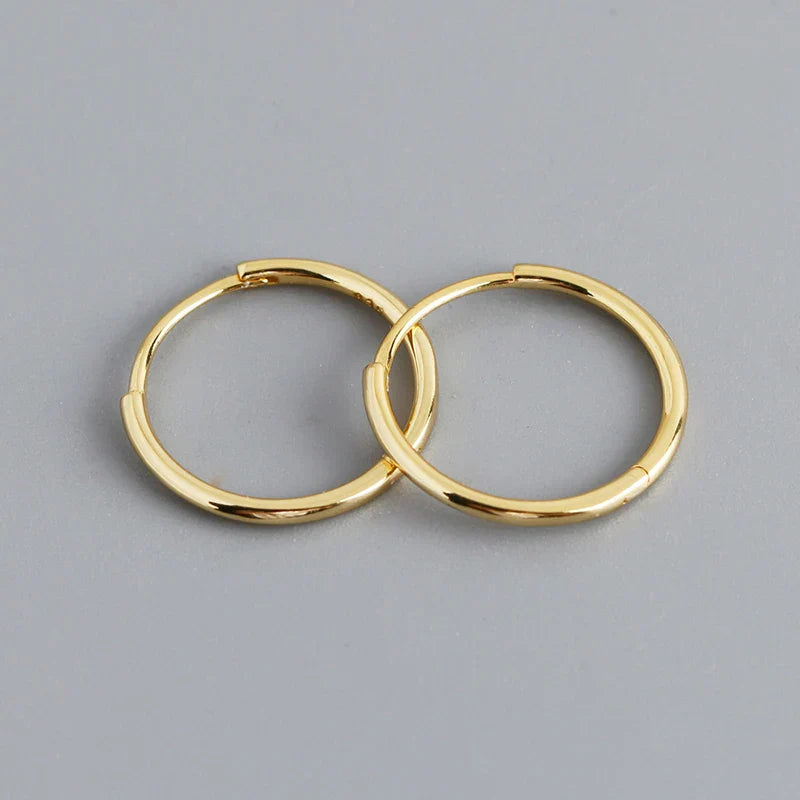 925 Sterling Silver Fashion Simple Huggies Ear Buckle Accessories Minimalist Charm Ear Hoop Earrings for Women Jewelry