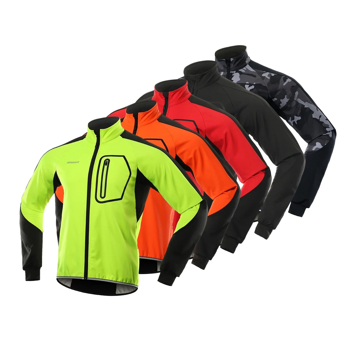 Winter Men's Cycling Jacket Bicycle Softshell Fleece Thermal Motorcycle Windbreaker Raincoats Bike Outdoor Sport BG011