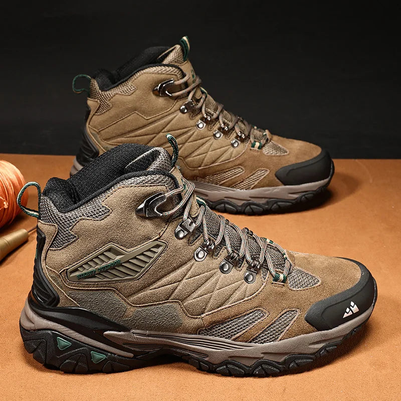 Hiking Boot Men Outdoor Boots Suede High Top Trekking Sport Men Shoes Rainproof Tactical Combat Military Boots