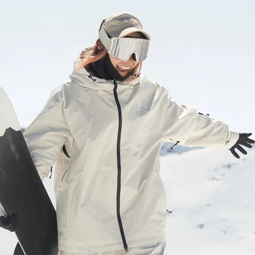 SNOW Winter Ski Jacket Men Waterproof Insulated Snow Tops Super Loose Snowboard Clothes Breathable Windproof Skiing Hoodies