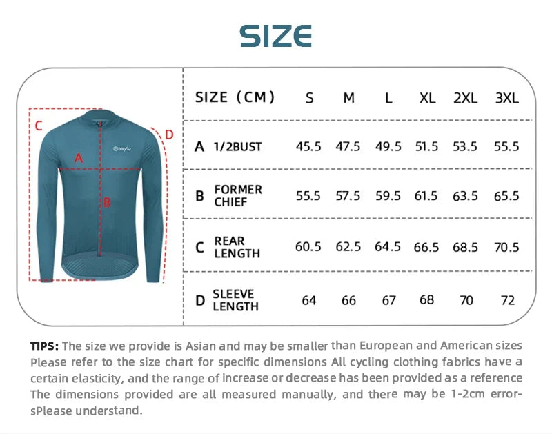 Men Windproof Waterproof Long Sleeve Cycling Jacket YKK Double Zipper Breathable MTB Bike Clothing Tops Pro Team Jersey