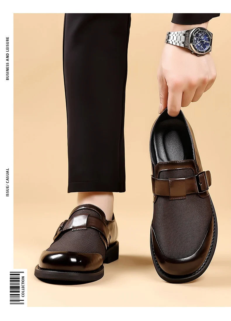 Leisure Walk Male Loafers Outdoor Anti-slip Men's Driving Shoes Handmade Business Footwear Elegantes Slip on Flats Oxford Shoes