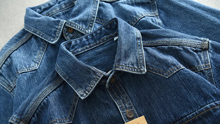 Heavy Duty Denim Shirt for Boys with Loose Fit and Long Sleeves