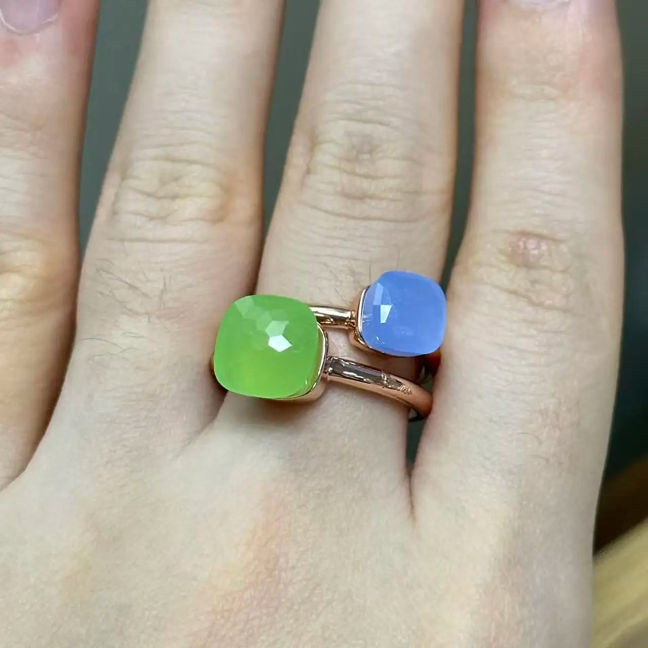 Classic and Petite Ring Set for Women Colorful Cyrstal Fashion Jewelry Gift Vanlentine's Day
