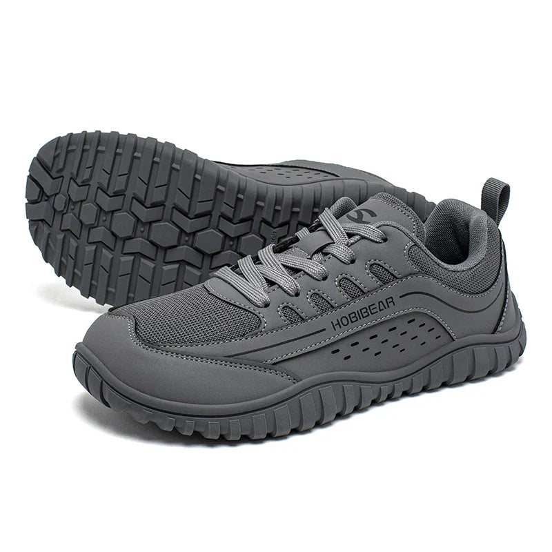 Unisex Wide Toe Sneakers Outdoor Travel Breathable Shoes Comfortable Lace Up Walking Sneakers