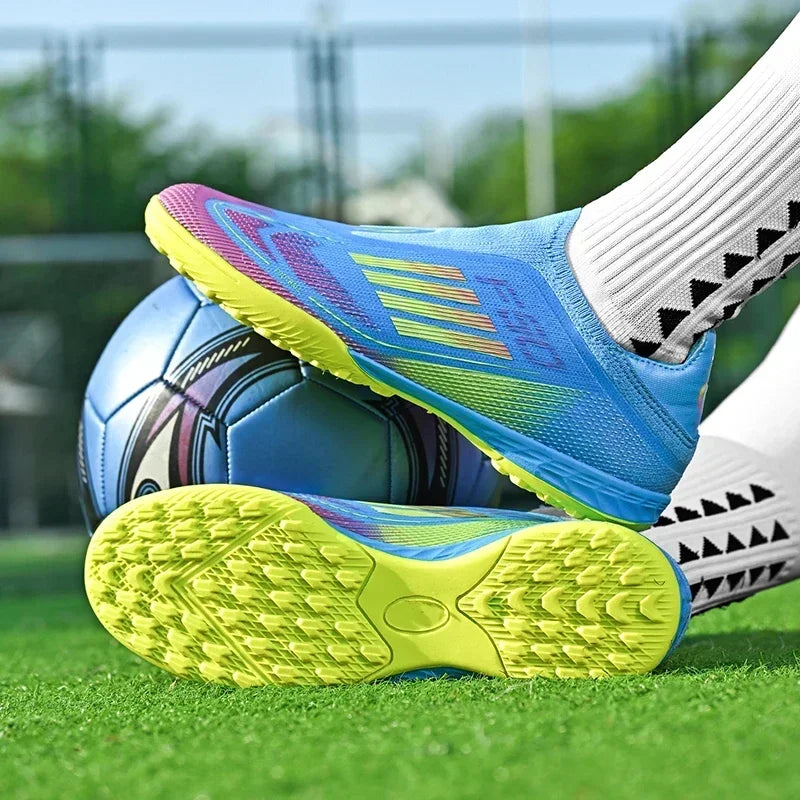 New Men Soccer Shoes Outdoor Sport Football Boots Training Breathable Match Boys Adult Cleats Non Slip Long Spikes Comfortable