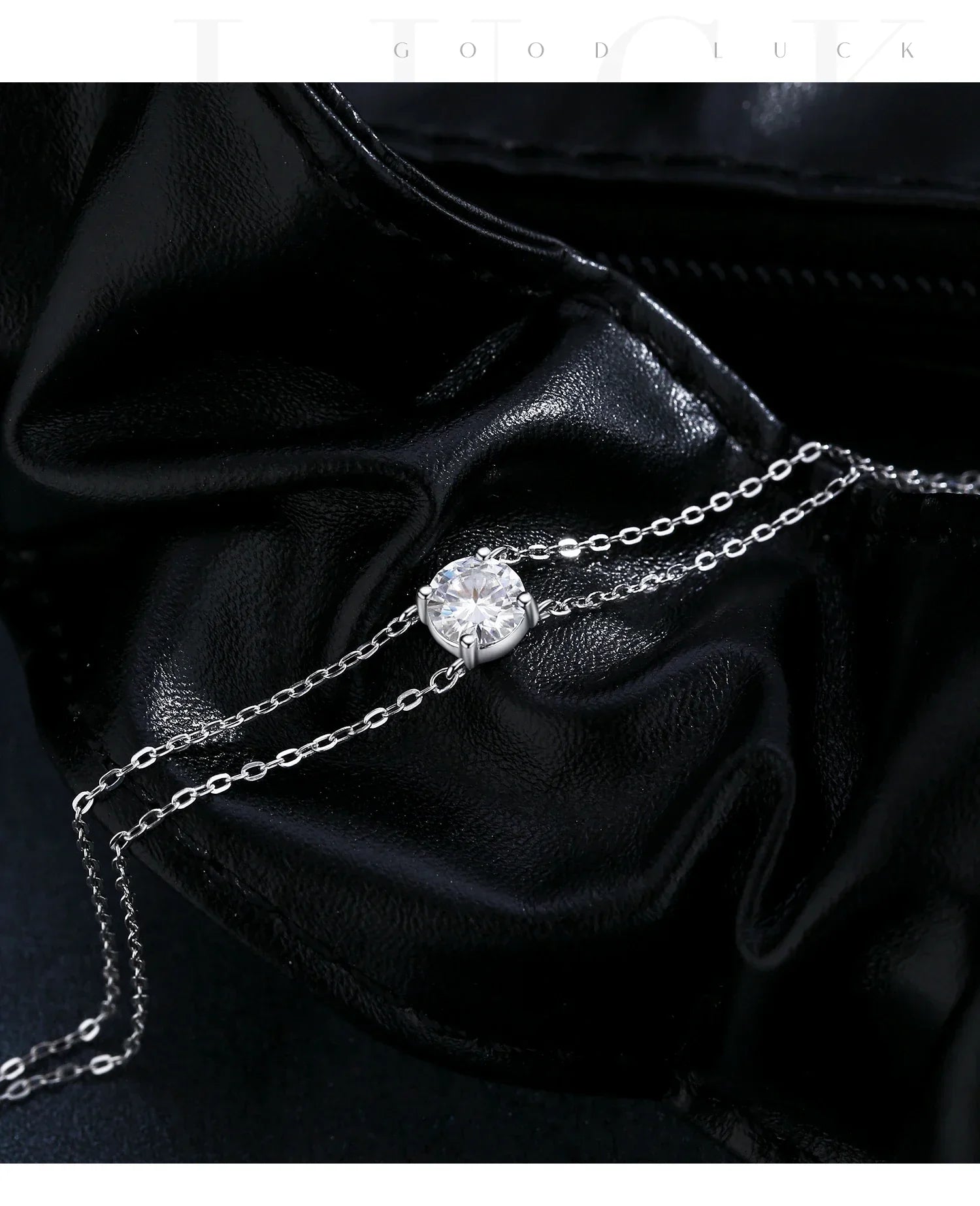 1CT D Color Moissanite Bracelet 925 Sterling Silver Delicate Double Layer Bracelets For Bridal Wedding Fine Jewelry Gifts
