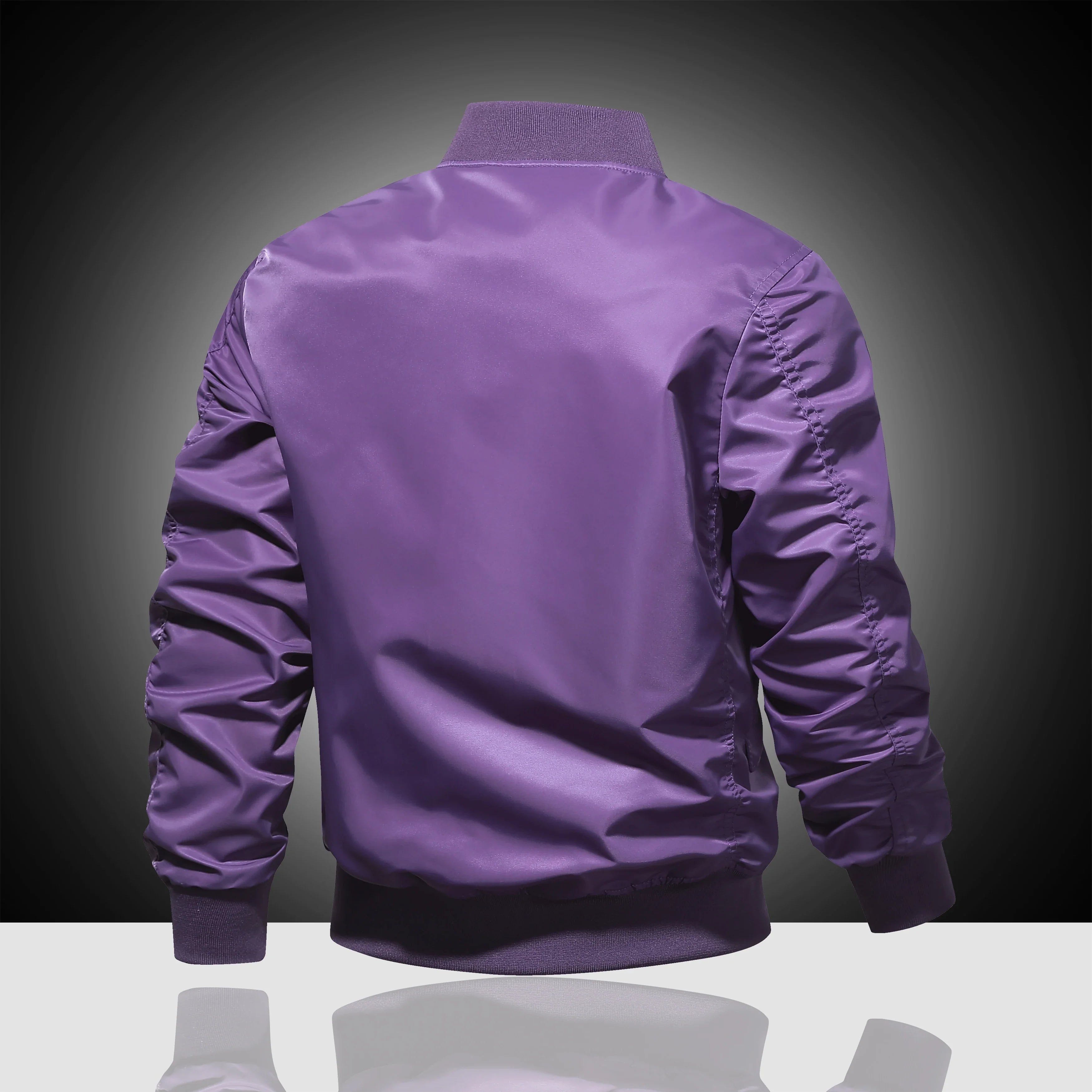 Spring and Autumn Winter Air Force MA1 Pilot Jacket Men's Solid Color Baseball Jacket Casual Thick Windproof Warm Cotton Jacket