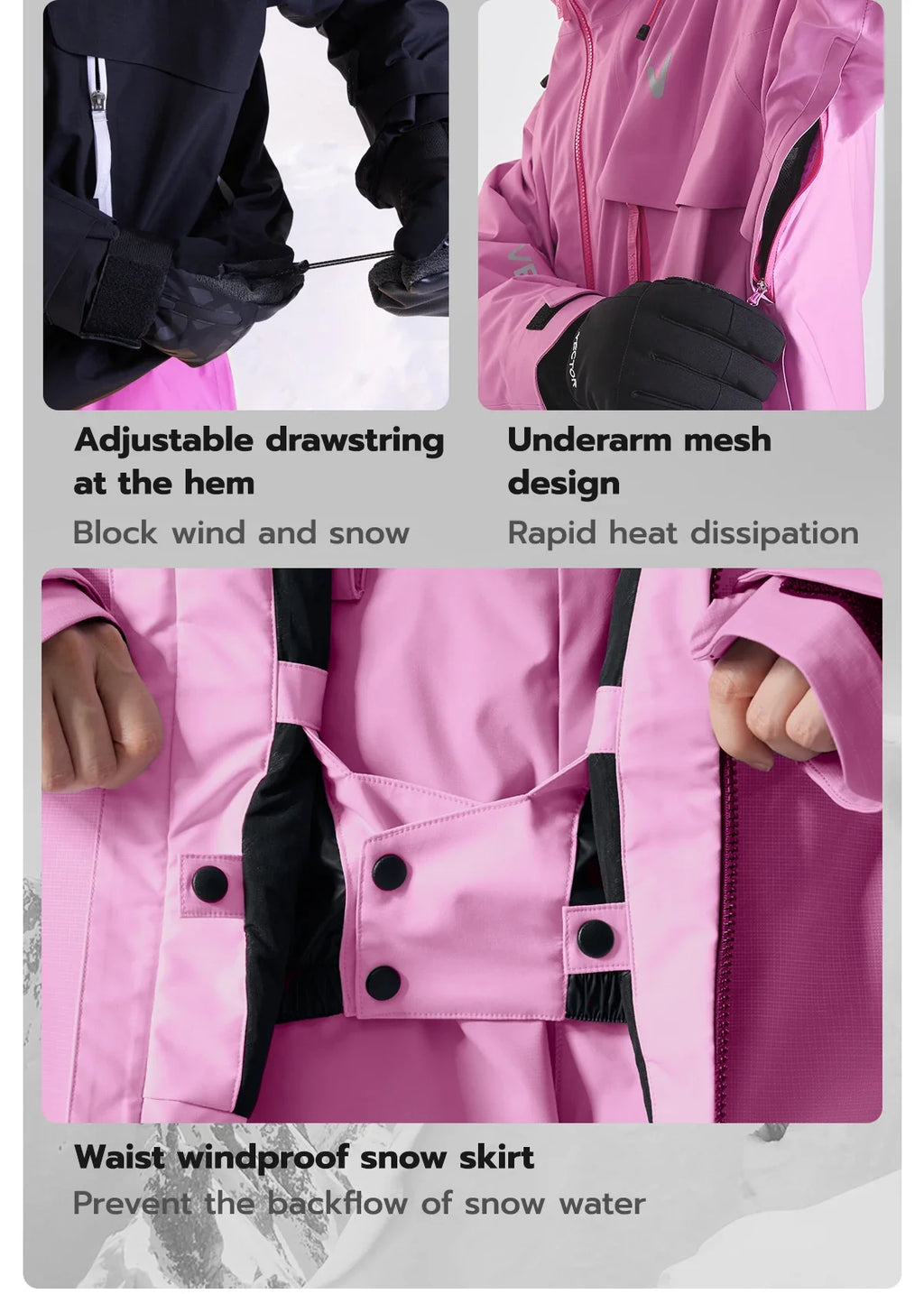 Men Women 3L Cotton Ski Jacket Ski Pants Winter Warm Windproof Waterproof Outdoor Sports Snowboard Ski Coat Trousers
