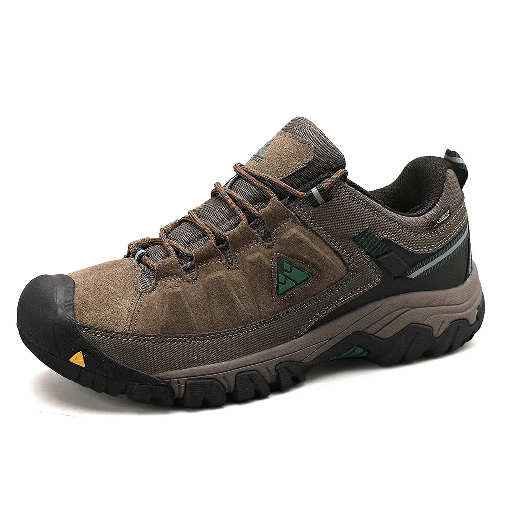 High Quality Men Hiking Shoes Durable Leather Climbing Shoes Outdoor Walking Sneakers Rubber Sole Factory Outlet