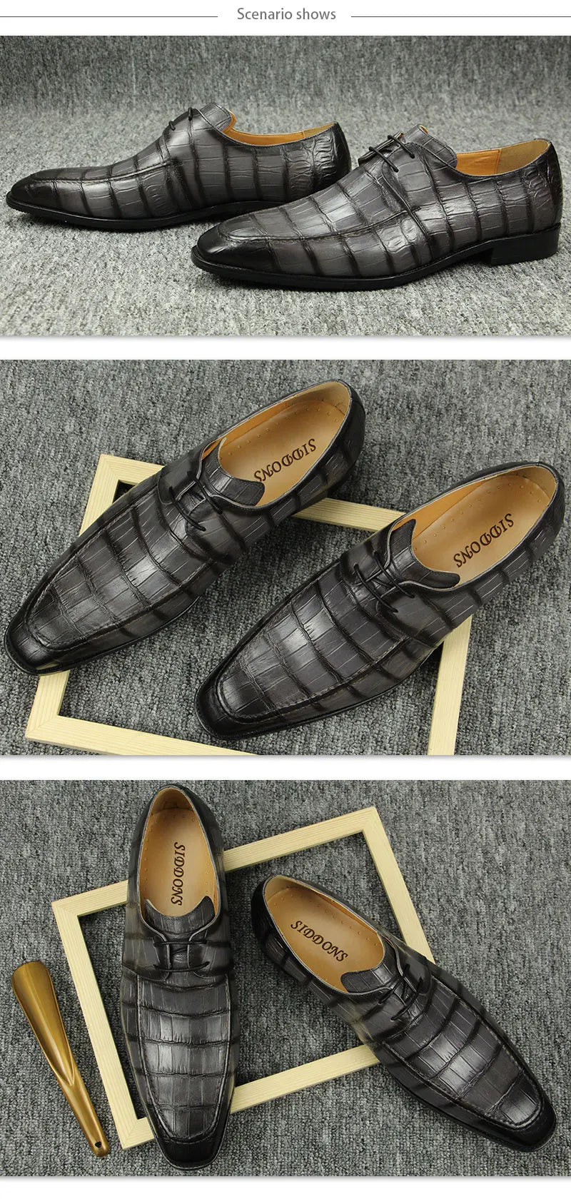 Premium Men's Handmade Leather Oxford Shoes High-End Business Formal & Casual Derby Shoes for Youth|British Style Carved Design