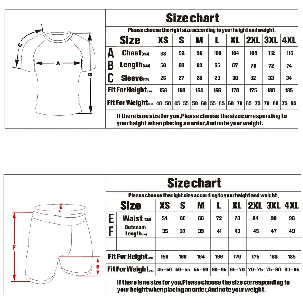 Hunter Cartoon Anime Rash Guards Surfing Jersey Beach Shirts Swimwear Diving Gym Shorts MMA BJJ Men Jiu Jitsu Fitness Sets