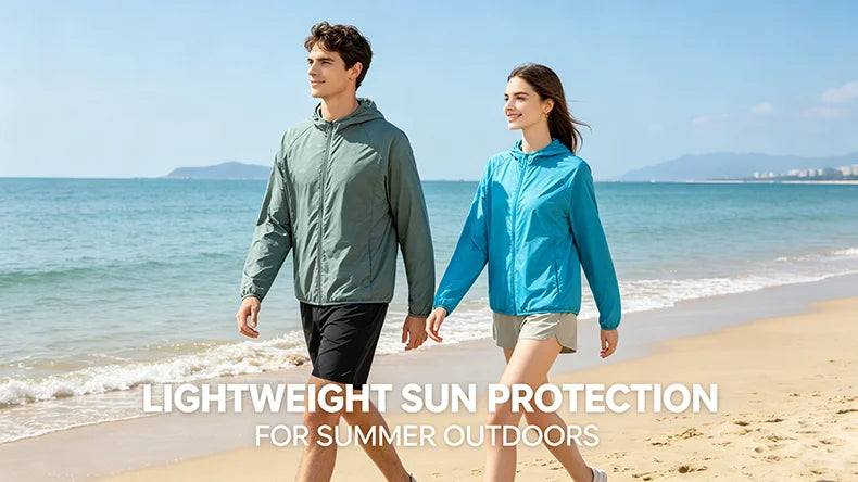 Men's Women's Waterproof Hiking Jackets Quick Dry Sun Protective Windbreaker Unisex Camping Climbing Outdoor Rain Coat