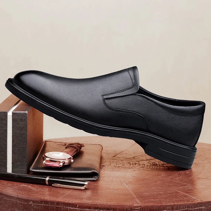 Classic Men's Genuine Leather Loafers Slip-On Flats Business Formal Dress Shoes for Wedding Party Casual Shoes Driving Footwear