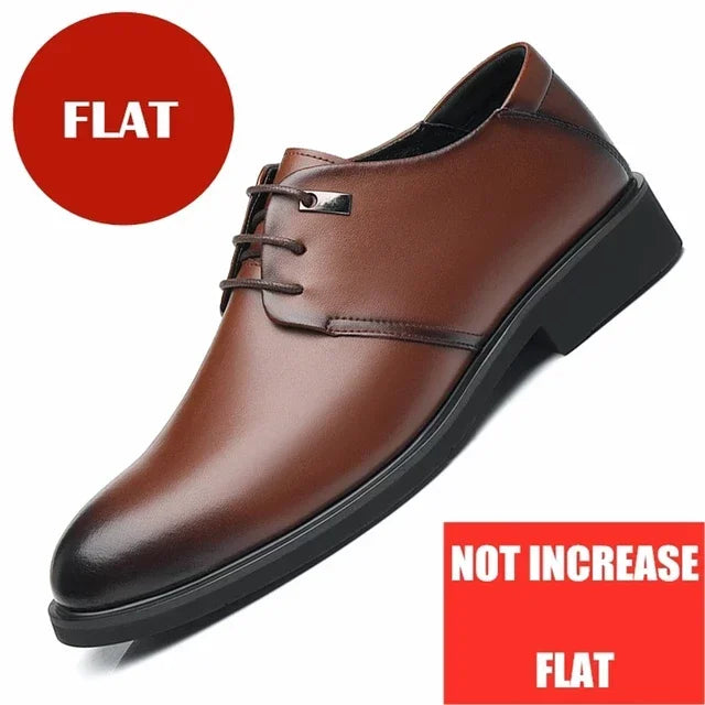 Height Increasing Shoes Man Hollow Breathable Taller Elevator Shoes 6CM Invisible Insole for Daily Men Heighten Wedding Shoes
