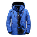 Winter White Duck Down Jacket Men Travel Hiking Thicken Warm Hooded Puffer Jackets Windproof Overcoat Down Coat Male Clothing