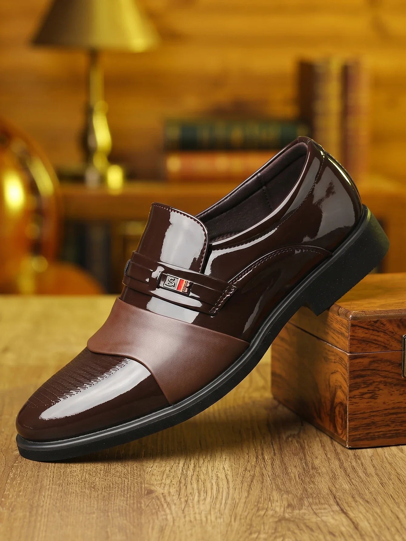 New men's formal leather Shoes Casual business non slip footwear Fashion minimalist work shoes Comfortable male
