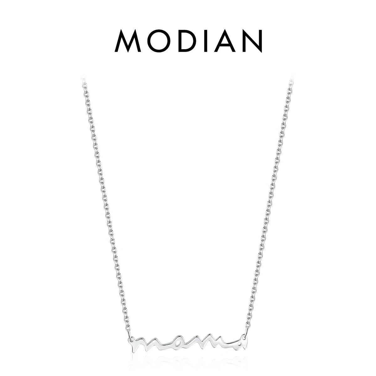 Classic Design 925 Sterling Silver Letter Mama Pendant Necklace For Women Mom Mama Mother's Day birthday Christmas Gift