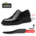 Mens Black Leather Shoes Autumn British Style Formal Business Footwear Low Top Commute Style Dress Shoes For Suits