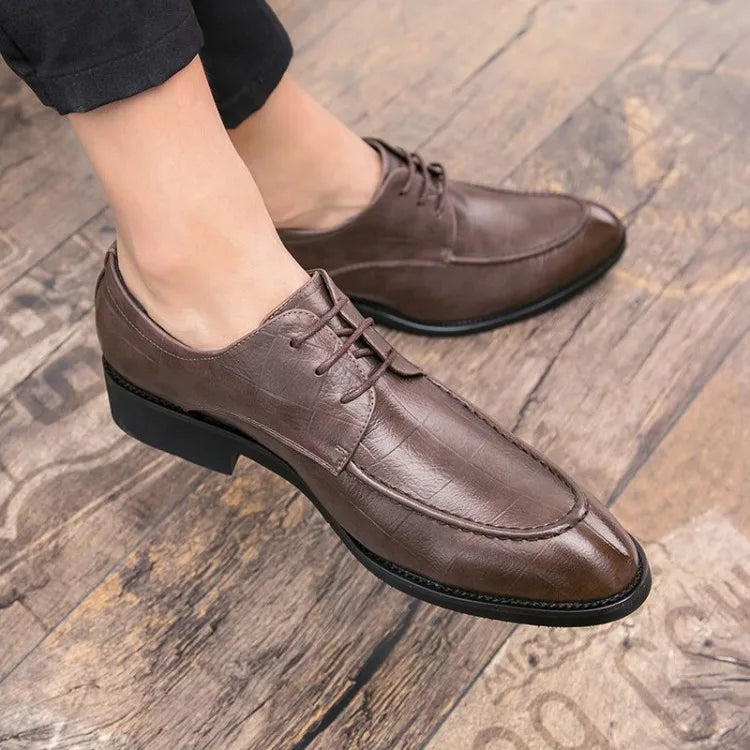 Men's British Style Leather Shoes Korean Version Pointed Toe Business Formal Trendy Versatile