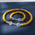 015810 Beaded Choker for Women Color Natural Stone Necklace Set Daily Wear Ceremony Engament Cocktail Party Jewelry Accessories
