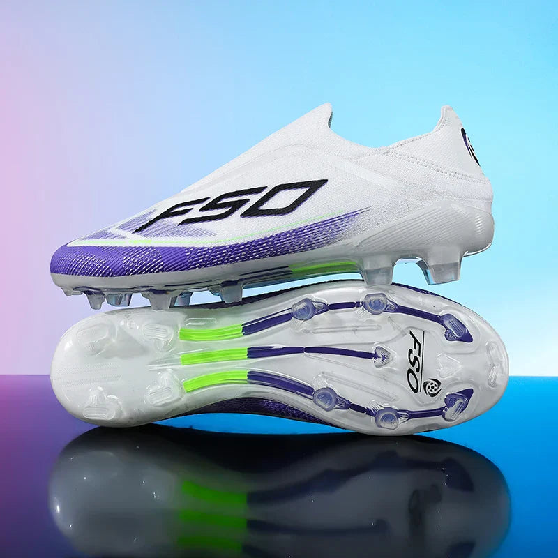 New Men Football Boots Non-Slip Boys Cleats Hot-selling Soccer Shoes Grass Outdoor Match Sneakers High-quality High-top Light