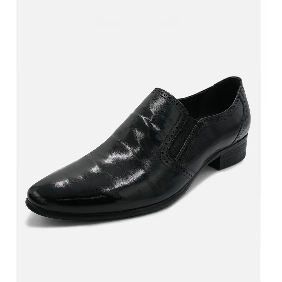 Spring Autumn New Pointed Leather Shoes for Men Solid Color Business Casual Shoes Male Fashion Designer Dress Shoe Man