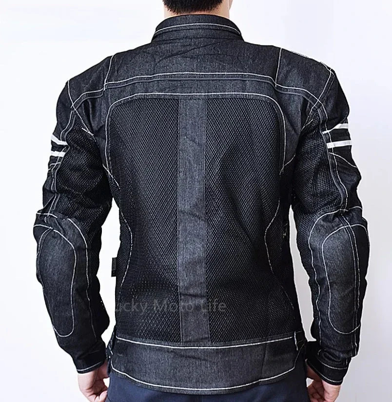 Jacket Spring Breathable Denim Mesh Racing Ride High-performance Drop Resistance Clothing Motorcycle Jacket