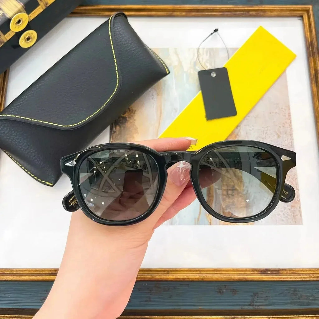 Authentic Johnny Depp LEMTOSH Fashion Top Quality Acetate Frames Men Women Sun Glasses Casual Square Vintage Male Couple Eyewear