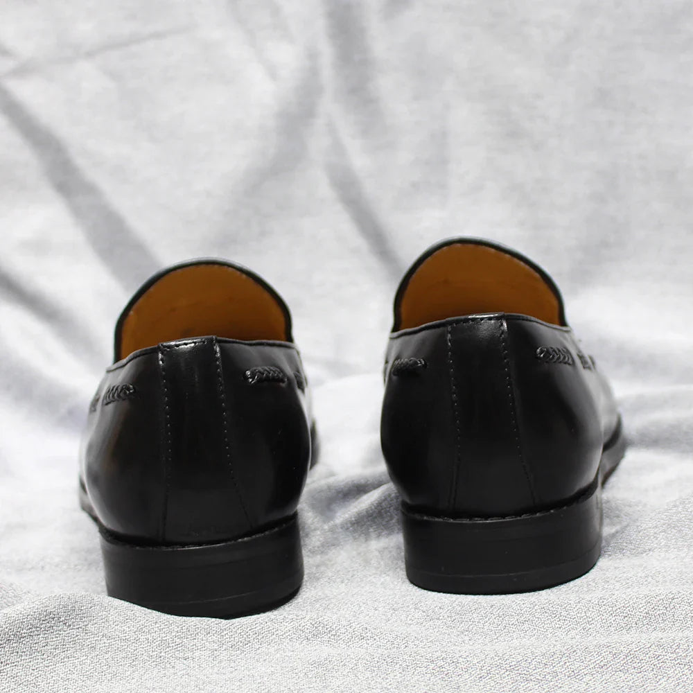 Italian Style Men's Loafers Tassel Genuine Cow Leather Comfortable Slip on Wedding Party Office Dress Shoes for Men Casual Shoes