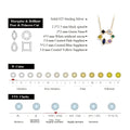 S925 Sterling Silver Necklace 18K Yellow White Gold Plated O-chain Pear Zircon Marquise Sapphire Jewelry Gift For Women