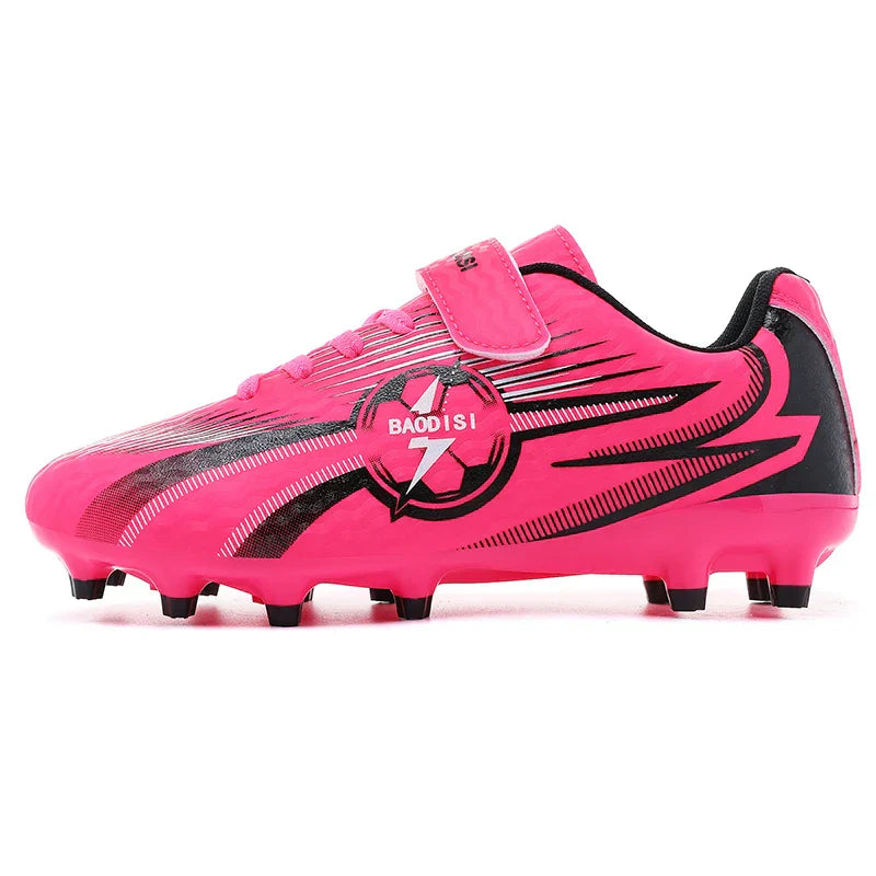 Kids Football Shoes Turf Soccer Cleats Non Slip Lightweight Training Sneakers Indoor Outdoor Futsal Boots Breathable Boys Girls