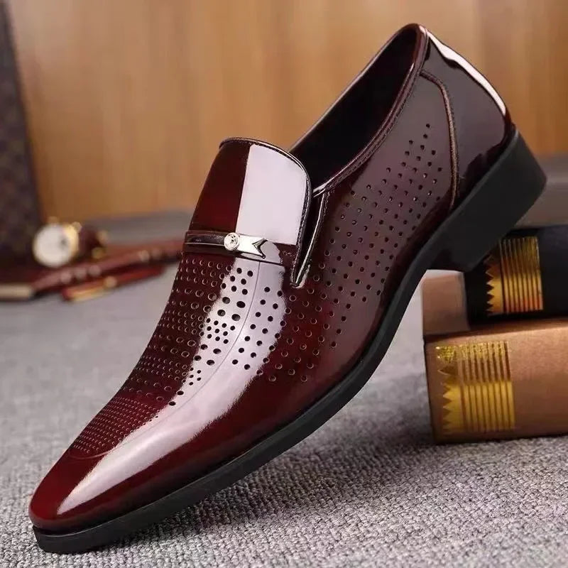 Men’s Oxford Leather Dress Shoes – Luxury Business Formal Footwear for Office & Events
