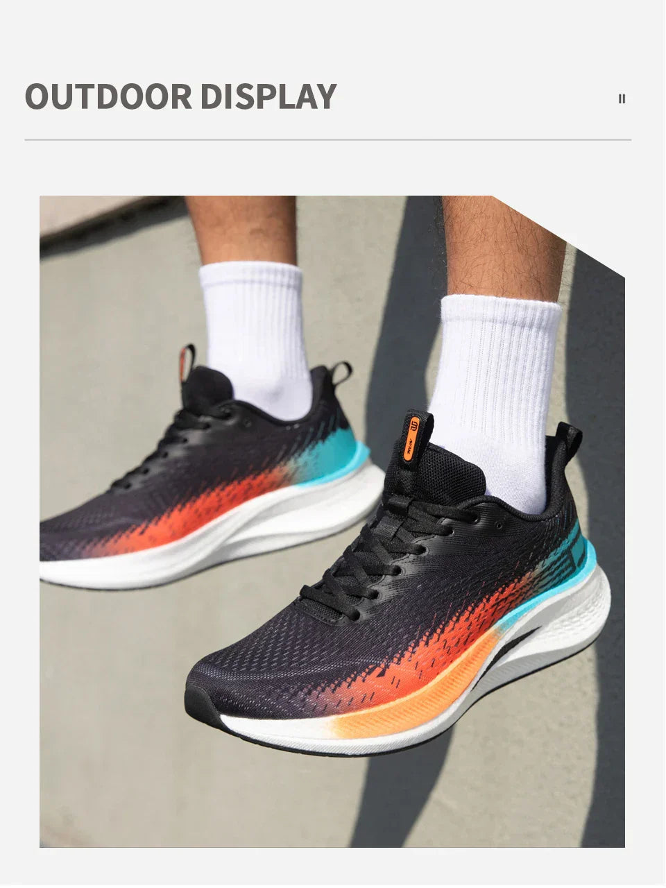 Men Jogging Sports Shoes Carbon Plate Professional Cushioning Sneakers Male Outdoor Breathable Non Slip Running Shoes