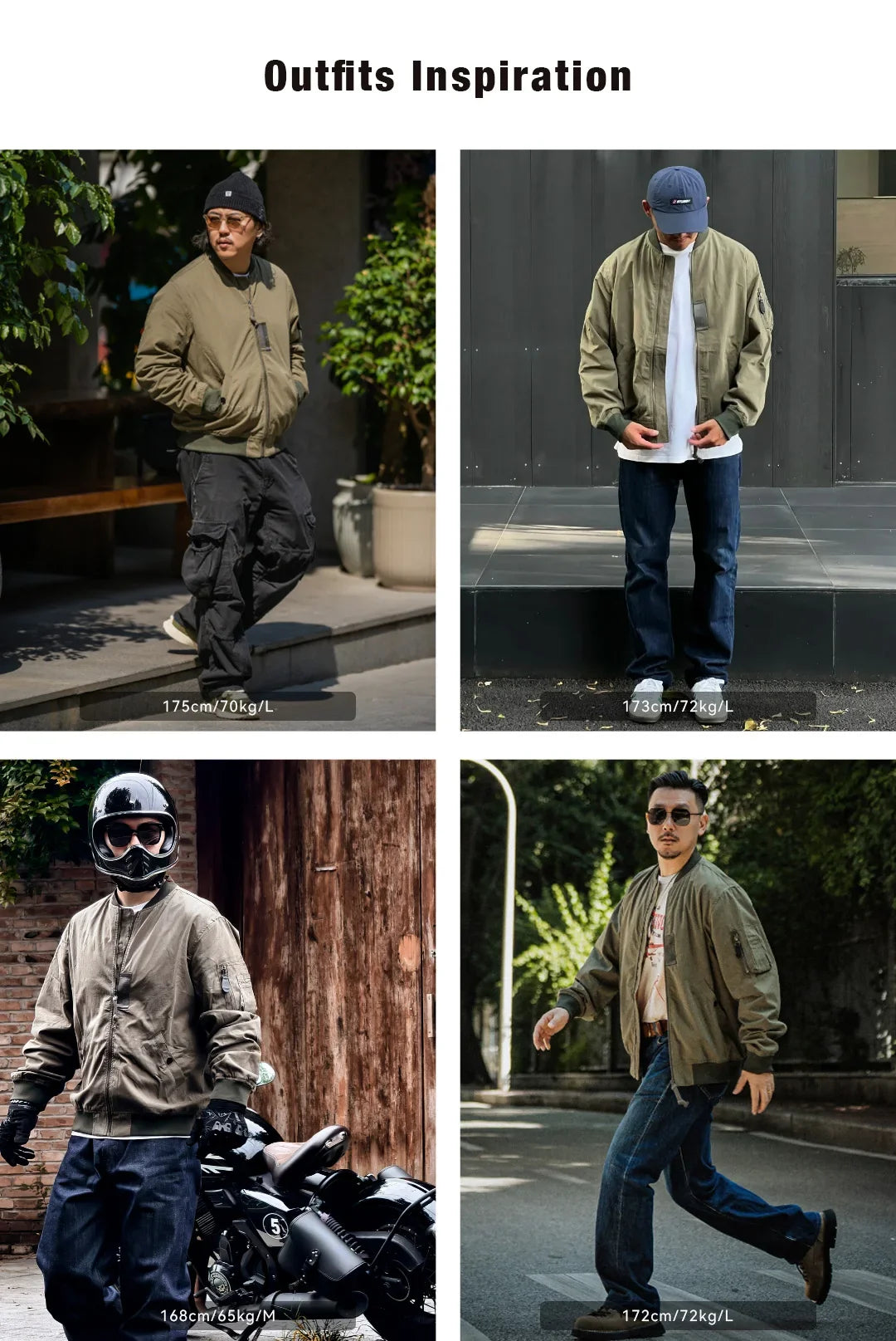 Retro MA1 Bomber Flight Jackets Green Windproof Pilot Jacket Casual Motorcycle Baseball Coat for Men's Spring and Autumn