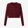 AW25 stripe knitting cardigan + sleeveless patch dress maxi matching set for woman clothing