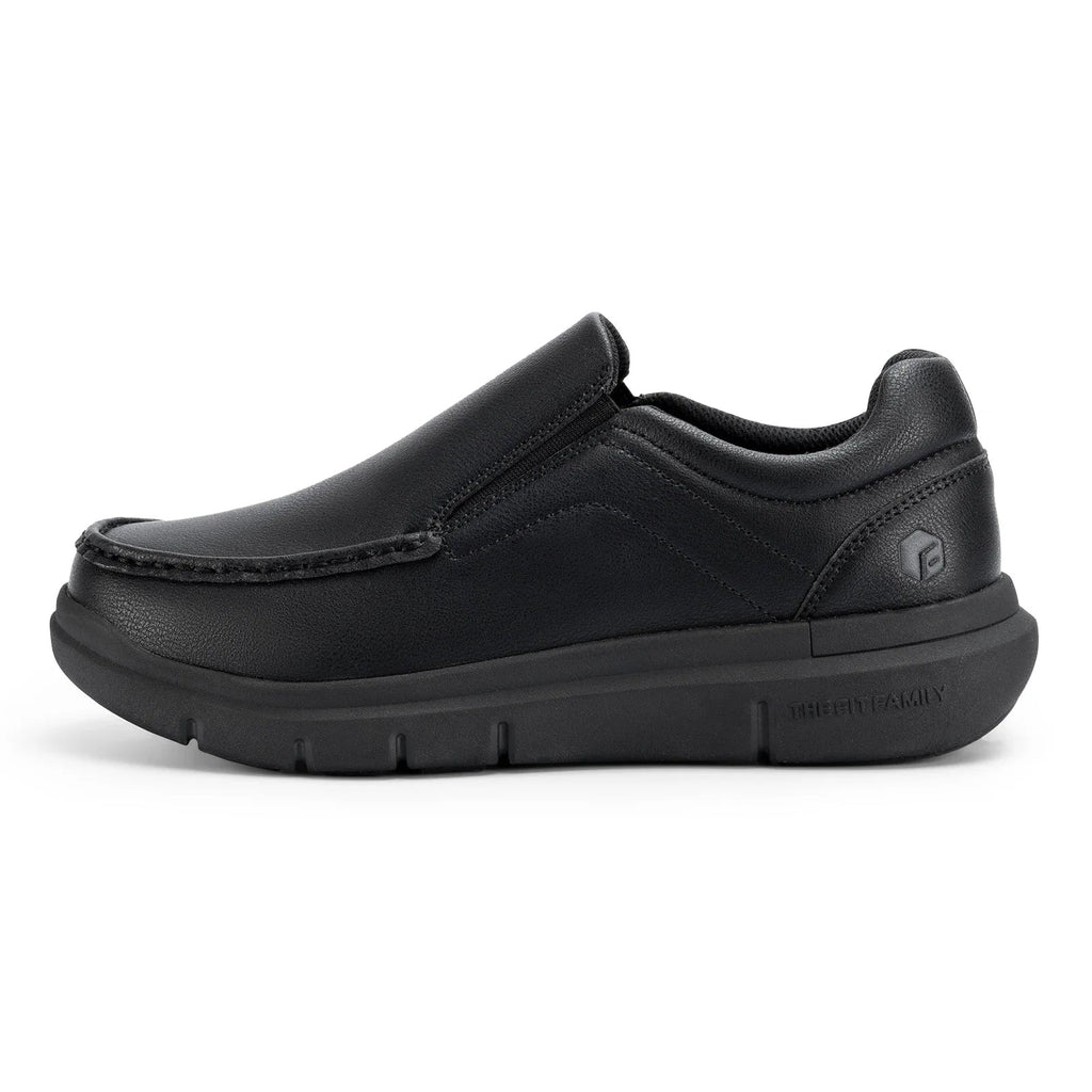 Men'S Shoes Wide Width Leather Slip-On Casual Shoes Lightweight For Swollen Feet With Arch Support Pain Relief