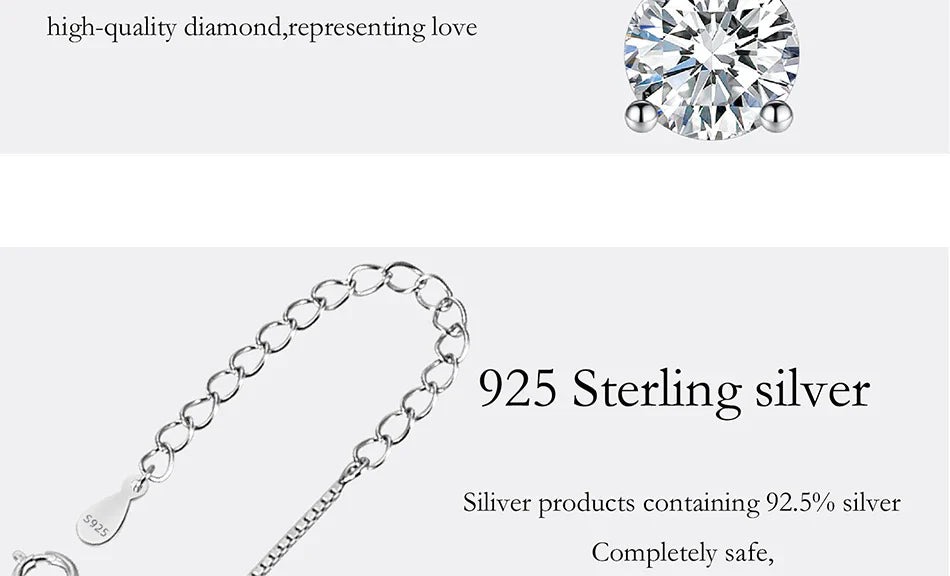 1.8CT Moissanite Necklace for Women S925 Pure Silver 3-Stone Laboratory Cultivated Diamond Pendant Luxury Jewelry Gift