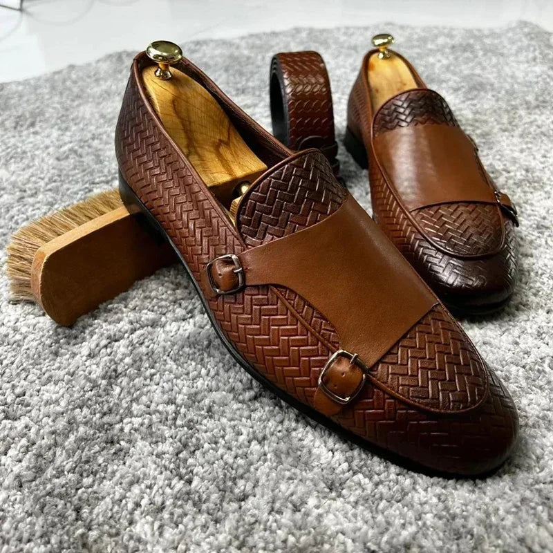 Men’s Breathable Leather Loafers – Casual Slip-On Shoes for Adults