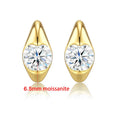 2CTTW D VVS1 Excellent Cut Moissanite Stud Earrings for Women Lab Diamond Wedding Dainty Jewelry S925 Sterling Silver