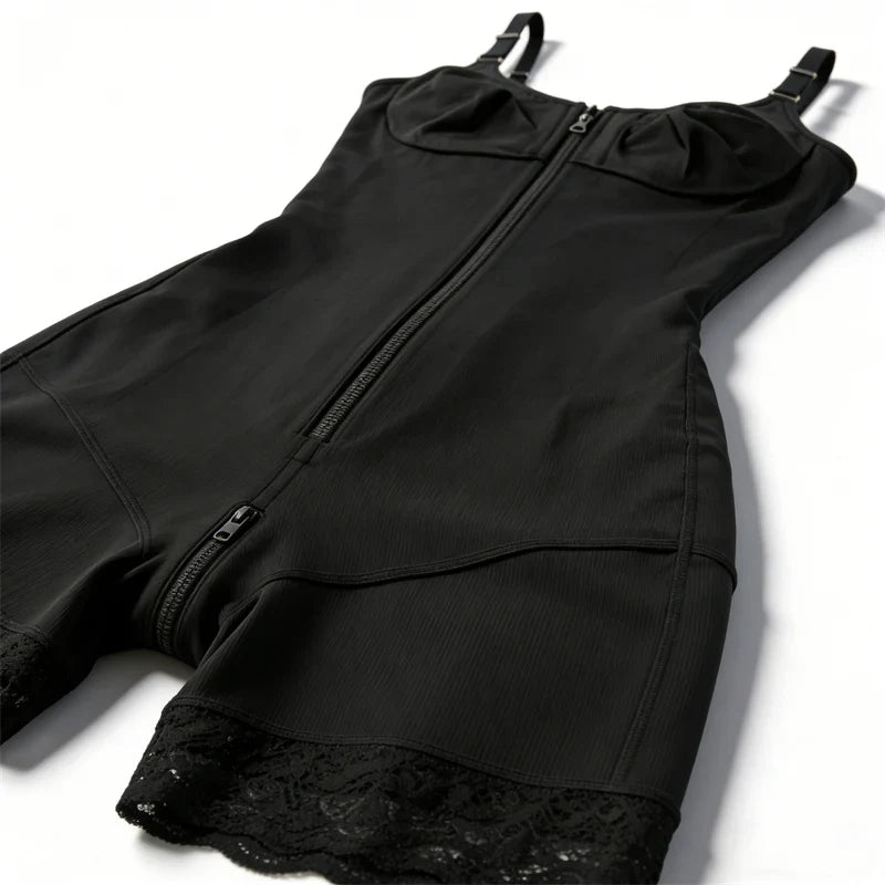 Body Shaper Tummy Control Butt Lifter Shapewear Bodysuit Zipper Design Crotch Postpartum Waist Trainer Slimming Girdles