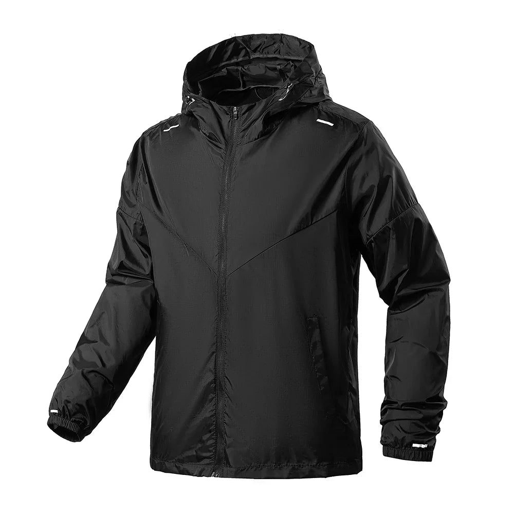 Men Outdoor Windbreaker Tactical Detachable Cap Camping Fishing Coat New plus size Casual Lightweight Jacket