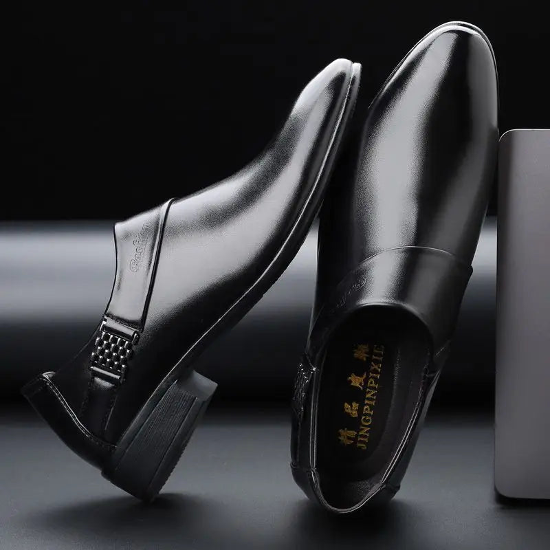 Leather Casual Pointed Toe Business Social Shoe for Men Elegant and Classic High Quality Fashion Dress Shoes Man Low Price Suit