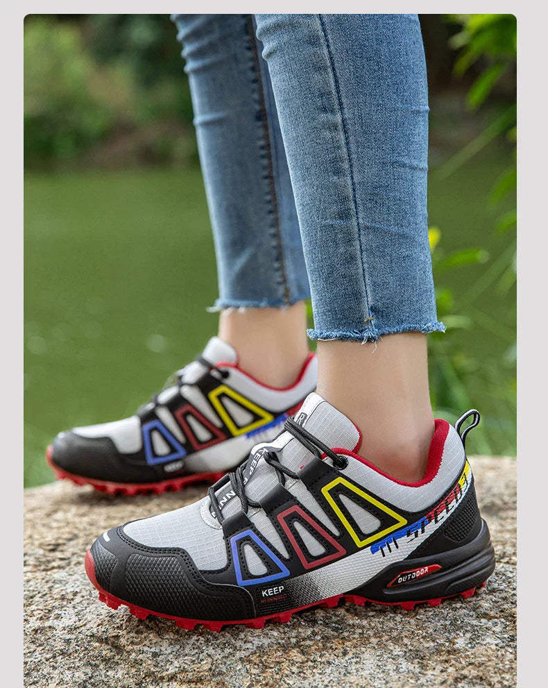Women's Hiking Shoes Waterproof Outdoor Sports Shoes Women's Walking Travel Sports Shoes Bicycle Sports Shoes Running Shoes