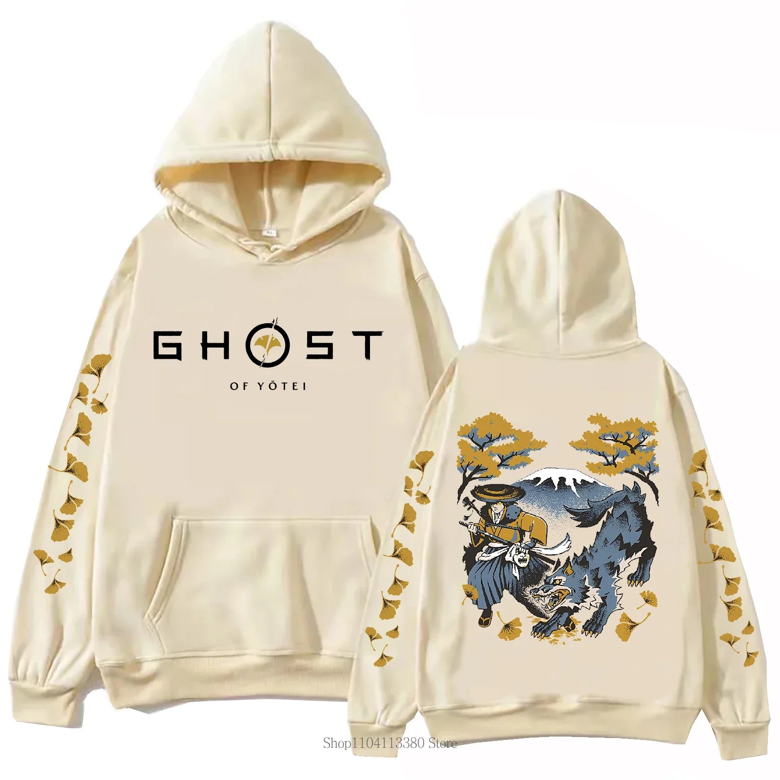 هودي بطبعة Ghost جديدة خريف وشتاء للرجال والنساء، كاجوال على طراز هاراجوكو، بلوفر بأكمام طويلة من الصوف بتصميم أركان فينتاج Y2K